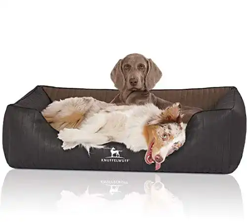 Hundebett aus Kunstleder von Knuffelwuff – Orthopädisches Modell XL