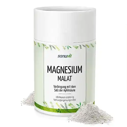 Magnesium Malat Sanuvit – 800 mg Magnesiummalat 180 Kapseln