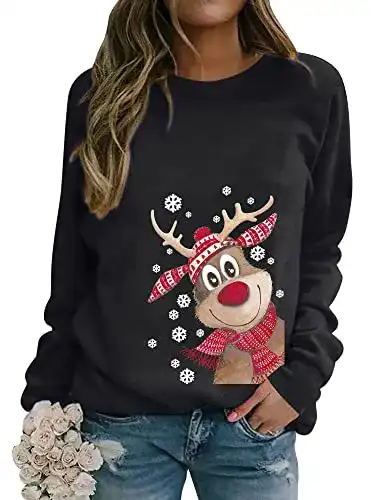 Weihnachtspullover für Damen von Dresswel mit Merry Christmas Druck