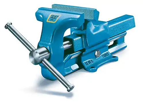 Schraubstock Heuer mit 120 mm Backenbreite aus geschmiedetem Stahl