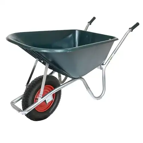 Schubkarre Trutzholm 100 Liter mit 250 kg Tragkraft für Garten und Bau