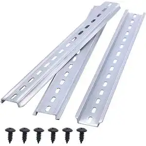 Hutschiene Taiss 30 cm Aluminium 3 Stücke Schlitz DIN-Schiene