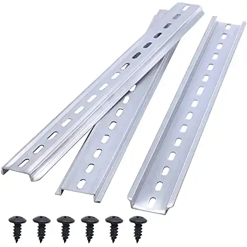 Hutschiene Taiss 30 cm Aluminium 3 Stücke Schlitz DIN-Schiene