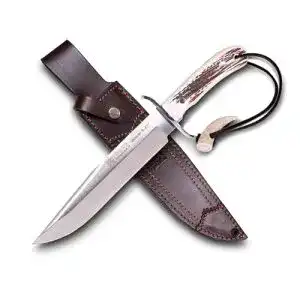 Joker Bowie Jagdmesser CC139 mit Edelstahl-Schutz und Hirschhorngriff