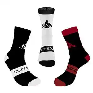 Fahrradsocken Cliff Edge – 3 Paar lange Socken für Radfahrer