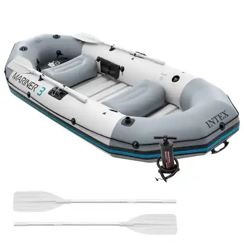 Schlauchboot für 3 Personen Intex Mariner 3 mit Aluminiumruder und Pumpe