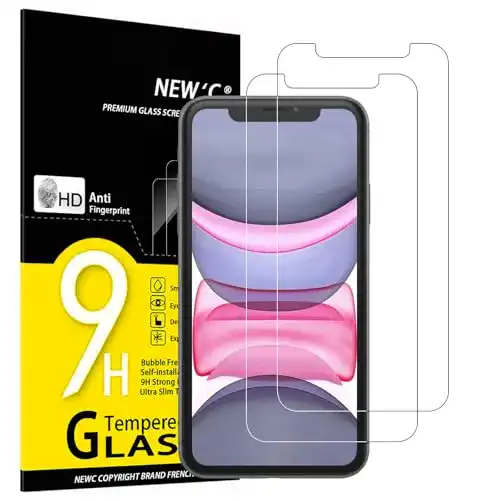iPhone Schutzfolie NEW’C 2 Stück Panzer Glas für iPhone 11 und XR