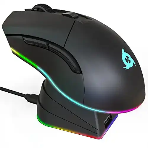 Kabellose Gaming Maus Klim Blaze Pro mit RGB und Ladestation
