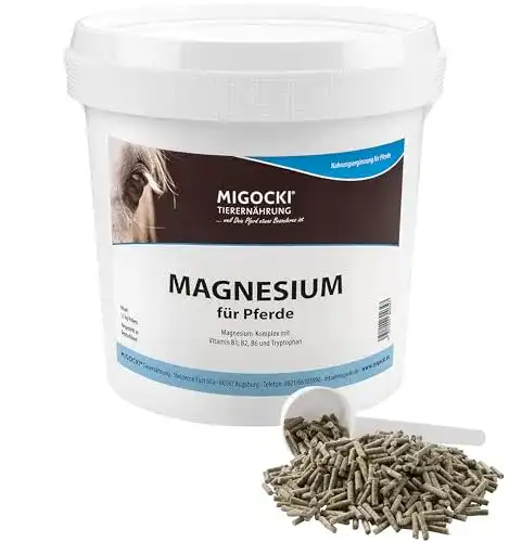 Magnesium für Pferde von Migocki Futterergänzung pelletiert 1,5 kg
