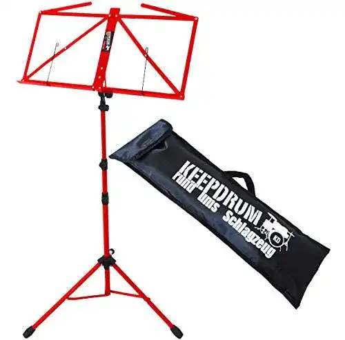 Notenständer Keepdrum MUS3 RD Rot mit Tasche für Musiker