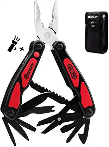 Multitool BIBURY 14 in 1 mit Taschenlampe und ergonomischem Griff