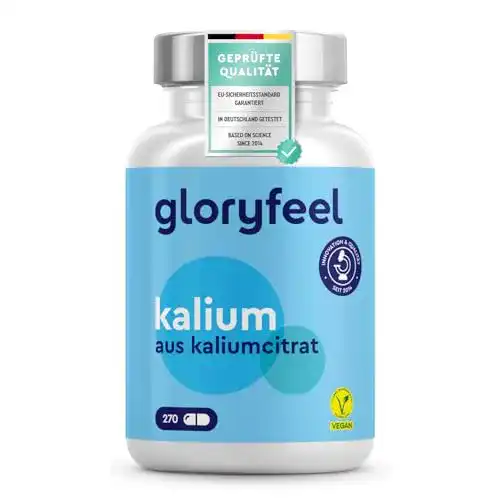 Kalium Kapseln 270 Stück 800mg Elementares Kalium (Citrat)