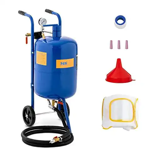 Mobiles Sandstrahlgerät MSW MSW-MS40A mit 40 l Behälter und 7,6 bar Druckluftleistung
