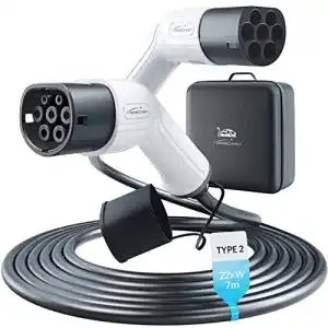 Ladekabel Typ 2 22 kW für Elektroautos 7m, TÜV-zertifiziert
