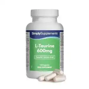 Taurin Simply Supplements L-Taurin 600mg, 120 Kapseln