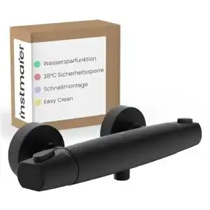 Duschthermostat instmaier T1 in Schwarz, Duscharmatur für Badezimmer