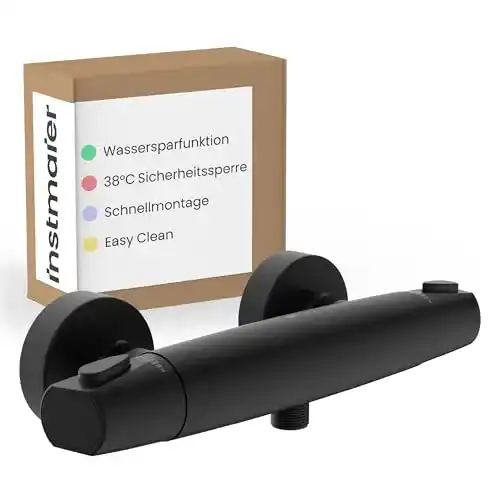 Duschthermostat instmaier T1 in Schwarz, Duscharmatur für Badezimmer