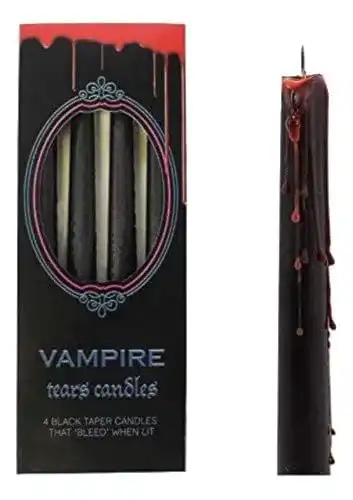 Tropfkerzen Something Different Vampire Tears – Schwarze Kerzen im 4er-Set