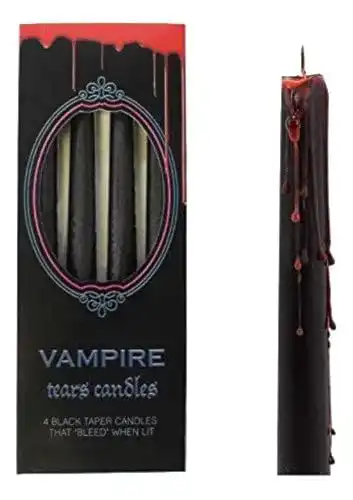 Tropfkerzen Something Different Vampire Tears – Schwarze Kerzen im 4er-Set
