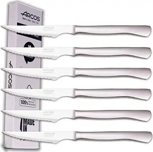 Arcos Steakmesser Set mit 6 Teilen aus Edelstahl