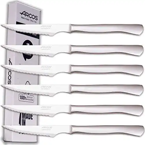 Arcos Steakmesser Set mit 6 Teilen aus Edelstahl