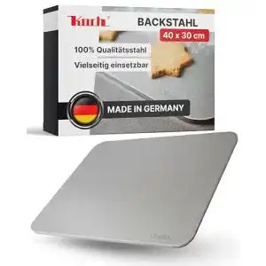 Backstahl Koch 40 x 30 cm aus 6 mm Qualitätsstahl für Backofen und Grill
