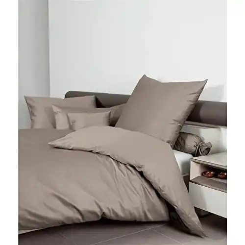 Janine Mako Satin Bettwäsche in Uni-Farben 135×200 cm