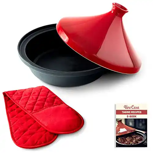 Tajine Uno Casa Marokkanische Gusseisen-Auflaufform mit Deckel
