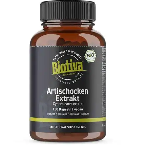 Artischocken-Kapseln Biotiva Artischocken Extrakt Bio 150 Kapseln