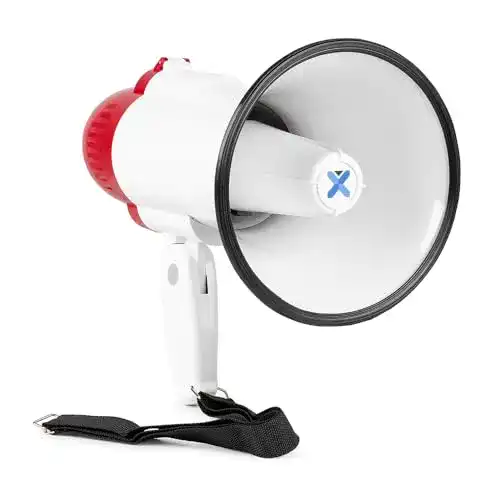 Vonyx Megafon MEG020 mit Sirene und Mikrofon, 20 Watt