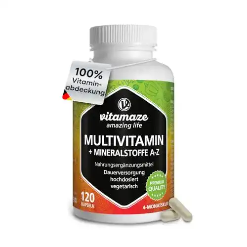 Vitamaze Multivitamin Kapseln – Vegane Vitamin-Kapseln für Vitalstoffe