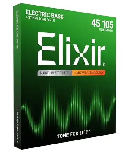 Elixir 14077 Nickel-Wound 4-saitige E-Bass-Saiten