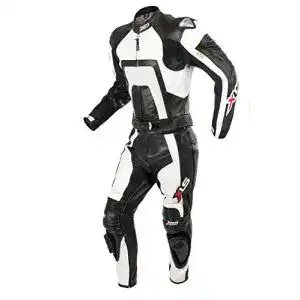 Motorradbekleidung XLS Lederkombi Zweiteiler in Schwarz