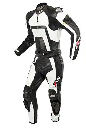 Motorradbekleidung XLS Lederkombi Zweiteiler in Schwarz