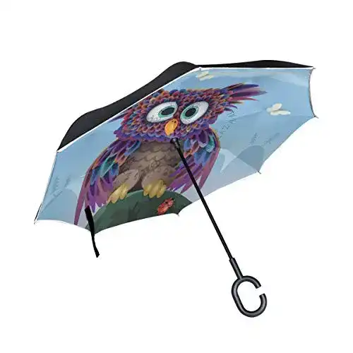 Umgekehrter Regenschirm Isaoa – Doppelschichtig und winddicht