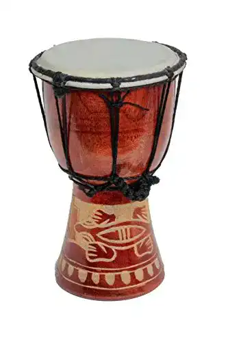 Djembe Trommel 20 cm für Kinder aus Mahagoni Holz