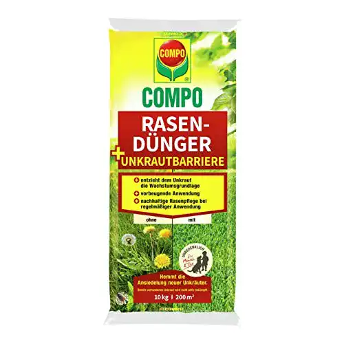 Compo Rasendünger mit Unkrautvernichter für gesunden Rasen