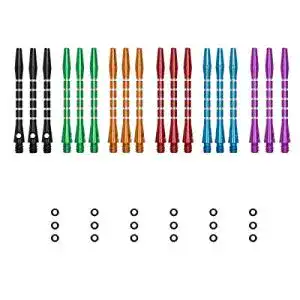 Dart-Schaft Set Kwmobile aus Aluminium mit Gummi Ring