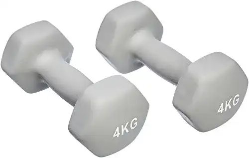 Vergleich von 4 kg Hanteln mit Neoprenbeschichtung von Amazon Basics