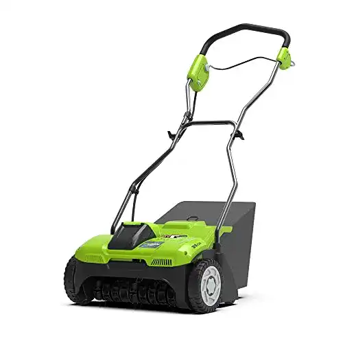 Akku Vertikutierer Greenworks G40DT35 für Rasenpflege