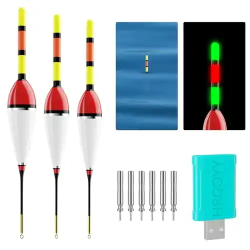 LED-Posen Hrgoyy im Set mit 3 Posen für das Angeln