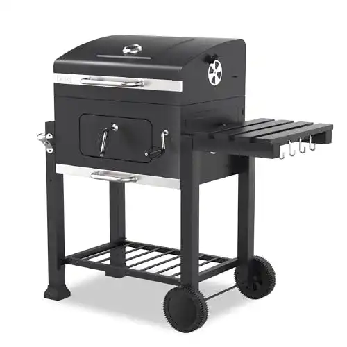 Tepro Toronto Click Holzkohlegrill mit Wagen und Rollen