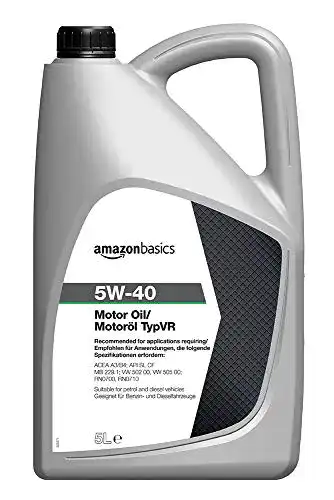 Motoröl 5W-40 von Amazon Basics für Benzin- und Dieselmotoren, 5 l