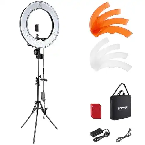 Ringleuchte Neewer Ringlicht mit Stativ Set 18 Zoll/45 cm