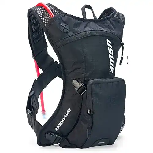 Trinkrucksack USWE Outlander für Erwachsene, Schwarz