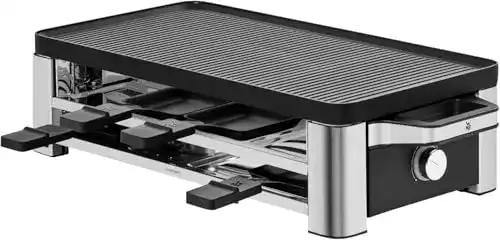 WMF Lono Raclette Grill mit Pfännchen und Schiebern für 8 Personen