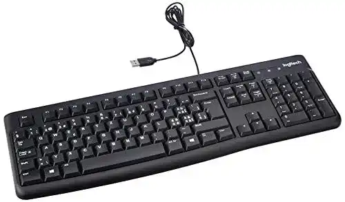 Logitech K120 USB-Tastatur kabelgebunden für Büroanwendungen