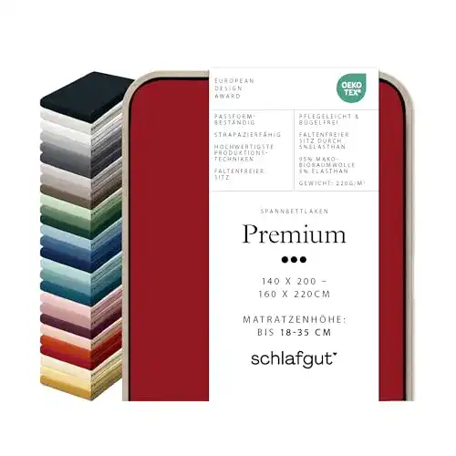 Spannbettlaken 140×200 cm aus Biobaumwolle für Matratzen bis 160×220 cm