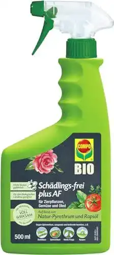 Compo Schädlings-frei plus AF – Spray gegen Schädlinge für Zierpflanzen und Obst