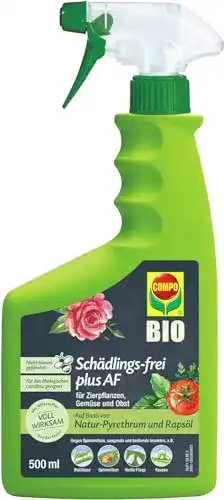 Compo Schädlings-frei plus AF – Spray gegen Schädlinge für Zierpflanzen und Obst